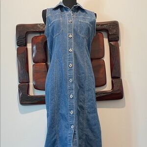 Sonoma Blue Button-Down Midi Dress